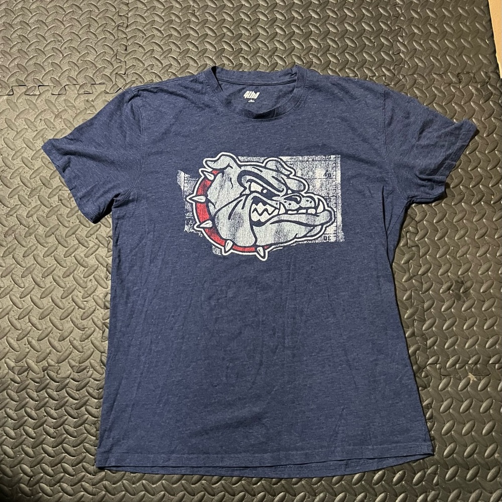 Men's Blue Bulldog Graphic T-Shirt